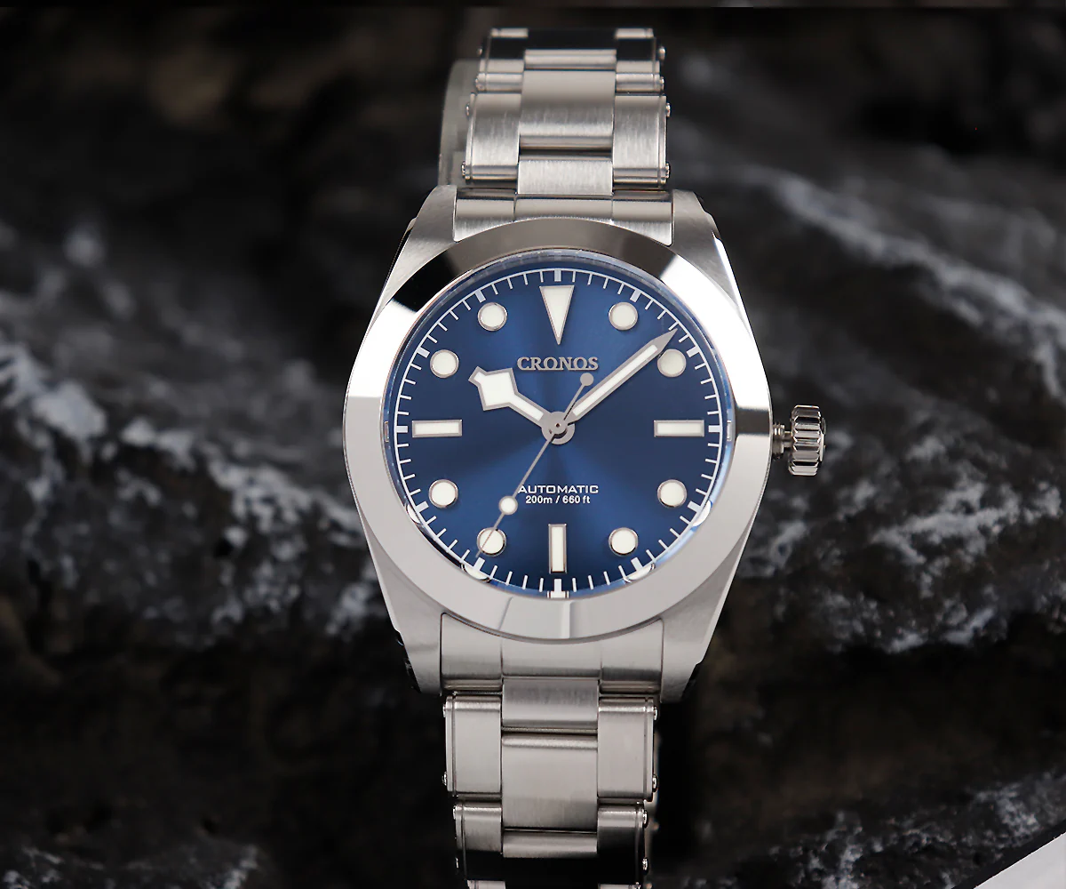 Cronos BB39 NH35 Snowflake Automatic Men Watch L6025-Riveted bracelet - Image 7