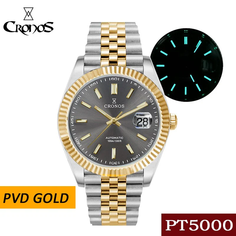 Cronos Date Luxury  PVD  Men Watch L6010M - Image 6