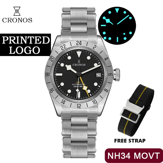 Cronos GMT BB Pro 39mm NH34 Automatic Men Watch L6022 - Image 6