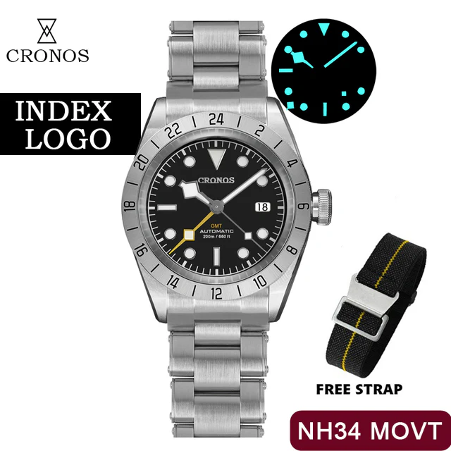 Cronos GMT BB Pro 39mm NH34 Automatic Men Watch L6022 - Image 7