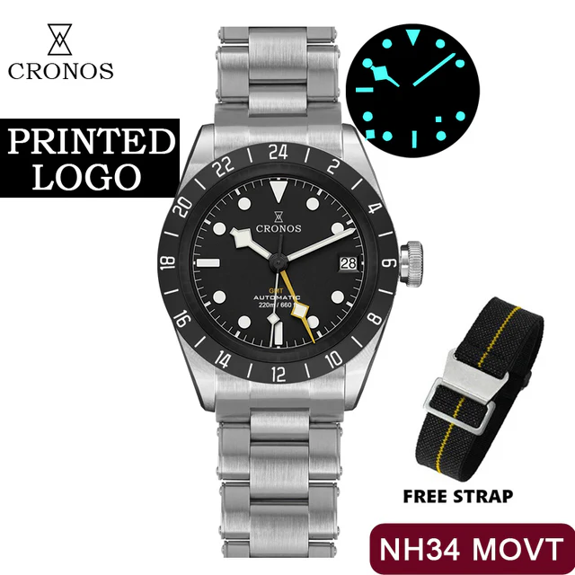 Cronos GMT BB Pro 39mm NH34 Automatic Men Watch L6022 - Image 8