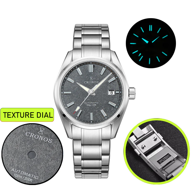 Cronos Men Watch 39mm Automatic Watches L6040M - Image 8