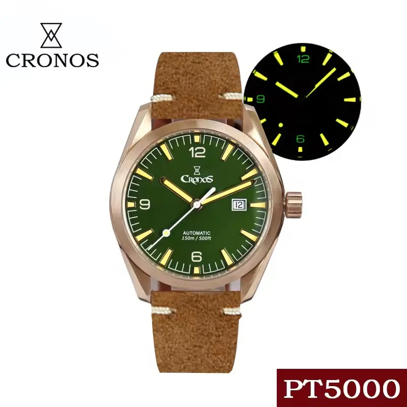 Cronos Men Bronze CuSn8 Automatic PT5000 Watch L6003 - Image 3