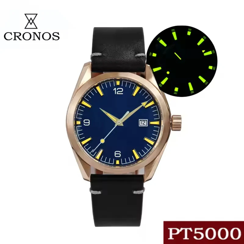 Cronos Men Bronze CuSn8 Automatic PT5000 Watch L6003 - Image 4