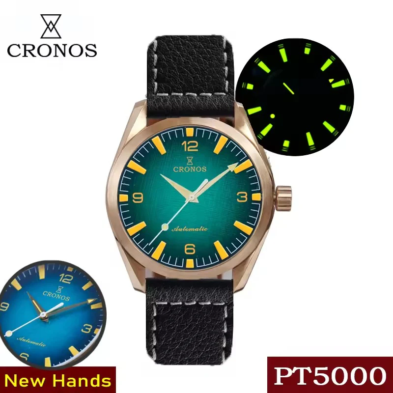 Cronos Men Bronze CuSn8 Automatic PT5000 Watch L6003 - Image 5