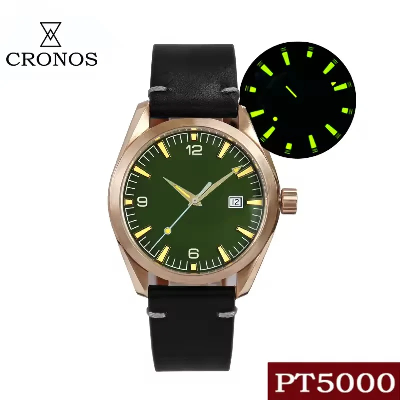 Cronos Men Bronze CuSn8 Automatic PT5000 Watch L6003 - Image 6