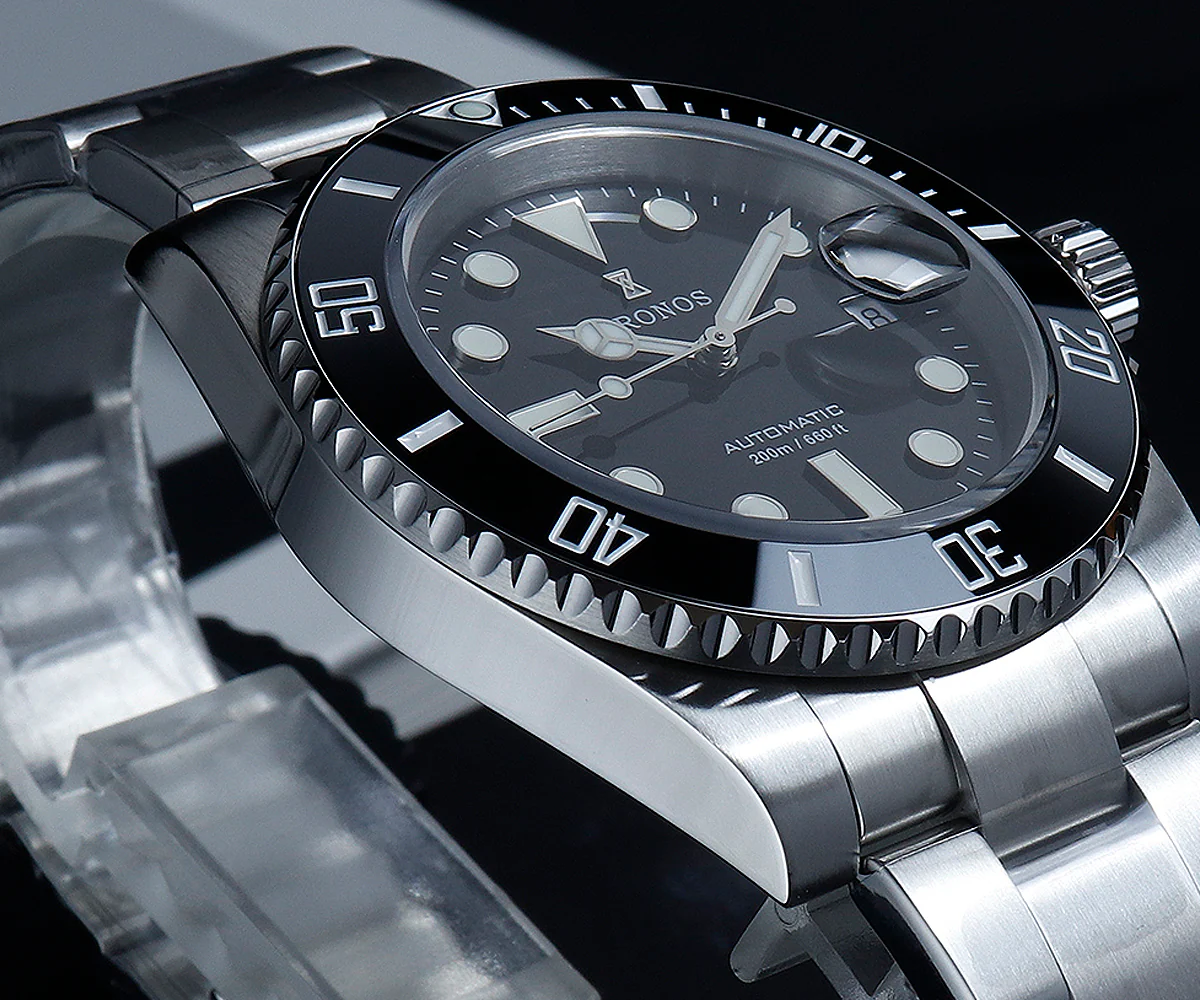 Cronos New 40mm Miyota9015 Diver Men Watches L6045 - Image 13