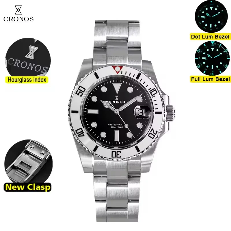 Cronos New 40mm Miyota9015 Diver Men Watches L6045 - Image 23