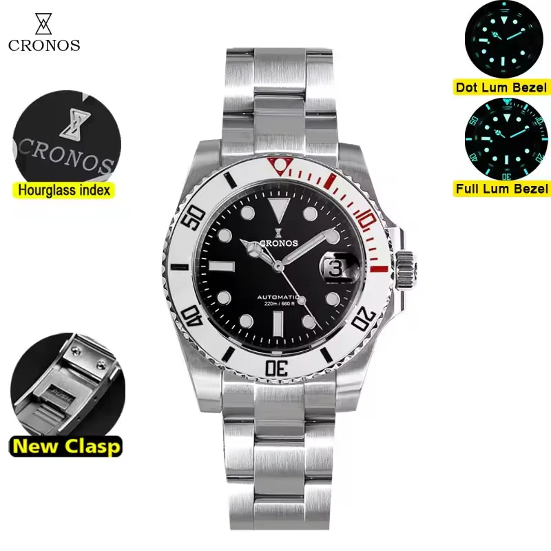 Cronos New 40mm Miyota9015 Diver Men Watches L6045 - Image 24