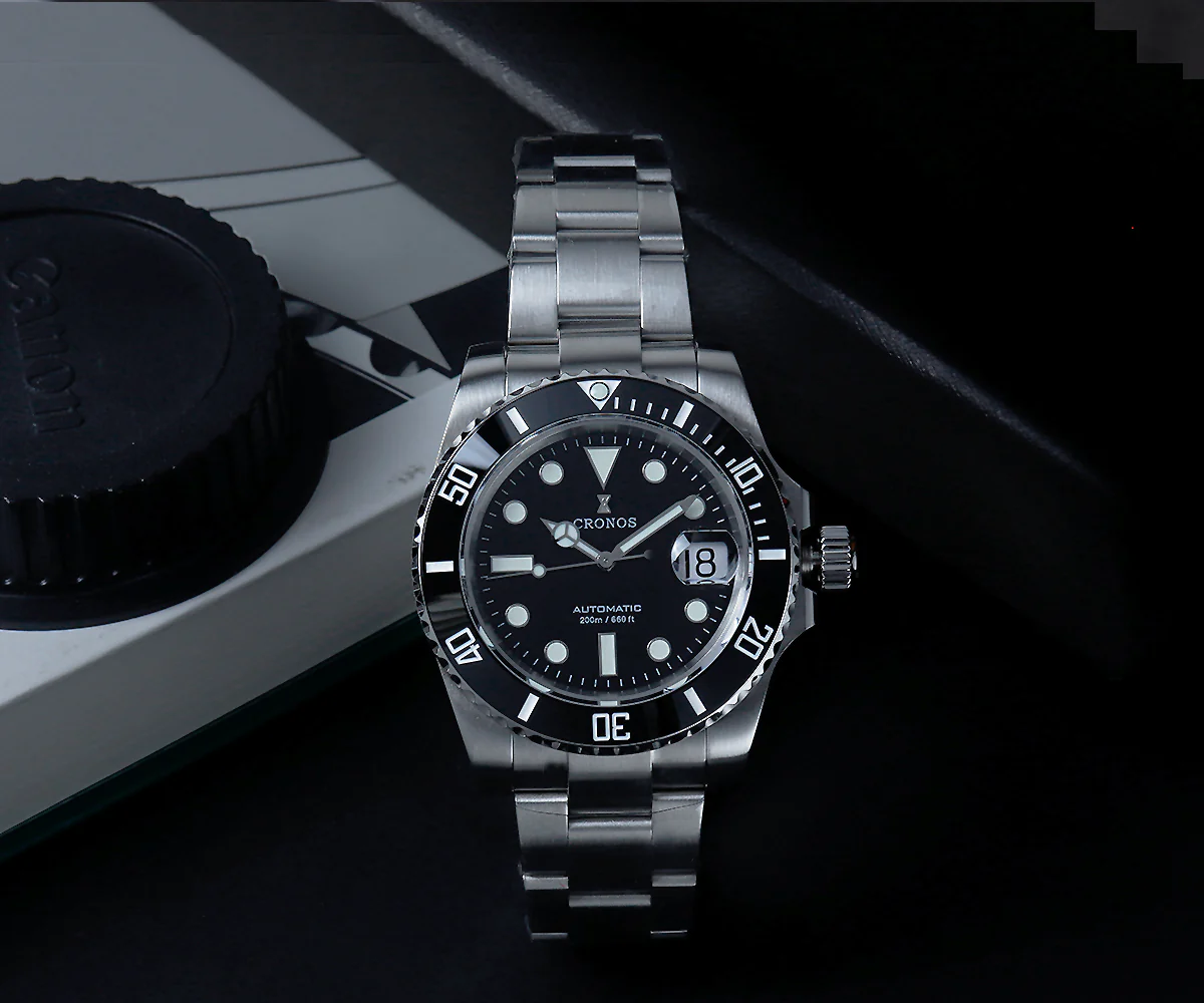 Cronos New 40mm Miyota9015 Diver Men Watches L6045 - Image 7