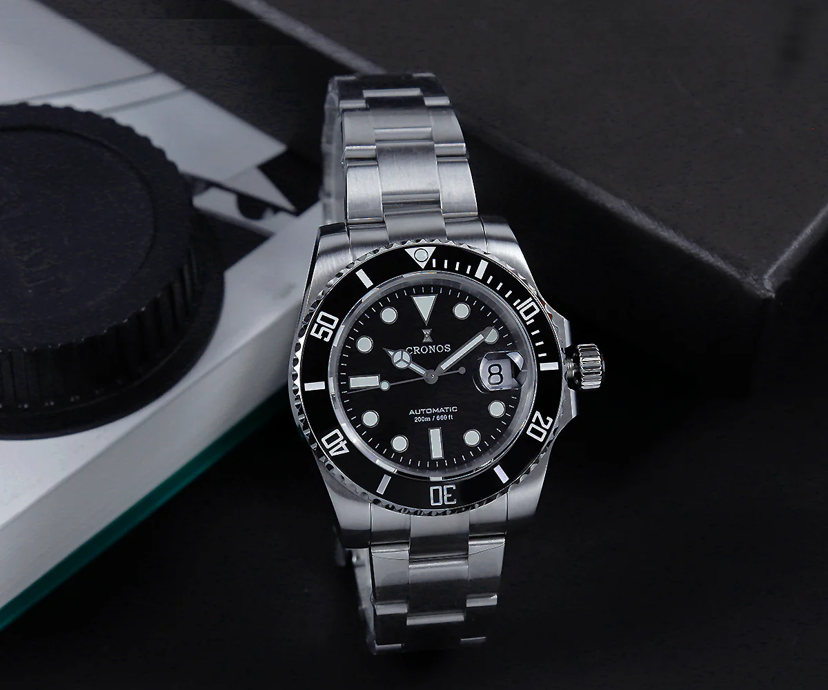 Cronos New 40mm Miyota9015 Diver Men Watches L6045 - Image 8