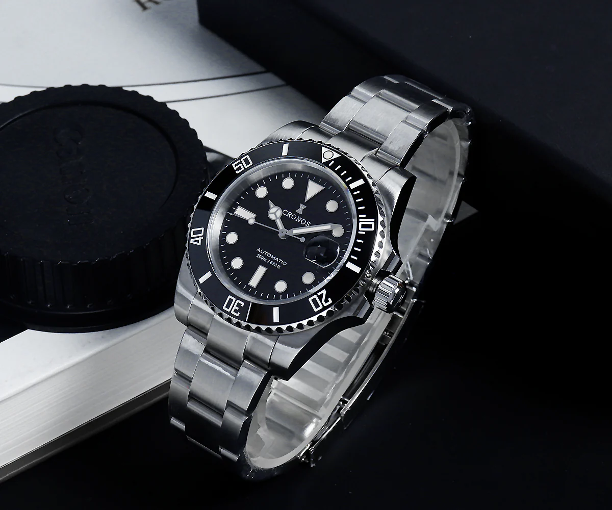 Cronos New 40mm Miyota9015 Diver Men Watches L6045 - Image 9