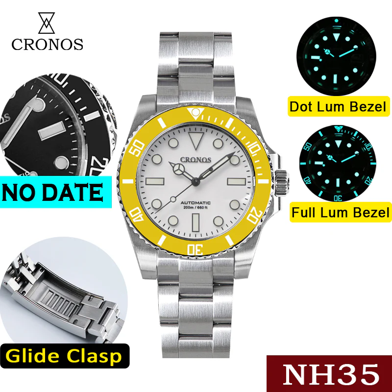 Cronos No Date NH35 Sub Diver Watch L6015 - Image 11