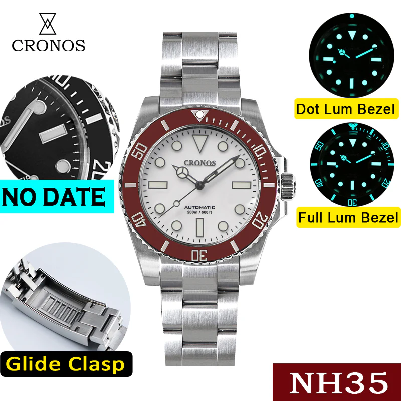 Cronos No Date NH35 Sub Diver Watch L6015 - Image 13