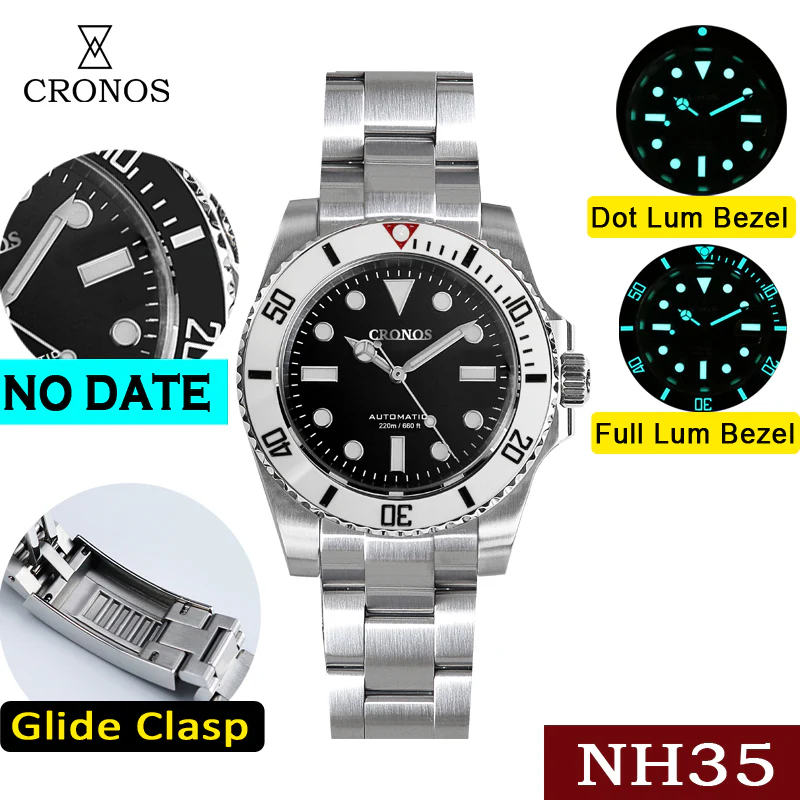 Cronos No Date NH35 Sub Diver Watch L6015 - Image 14