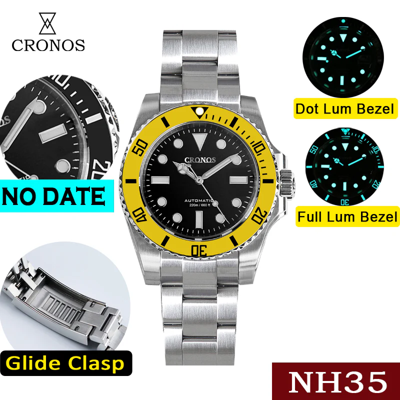 Cronos No Date NH35 Sub Diver Watch L6015 - Image 18