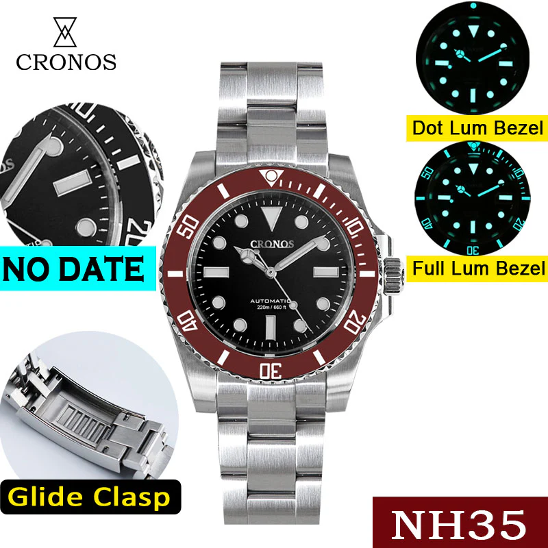 Cronos No Date NH35 Sub Diver Watch L6015 - Image 20