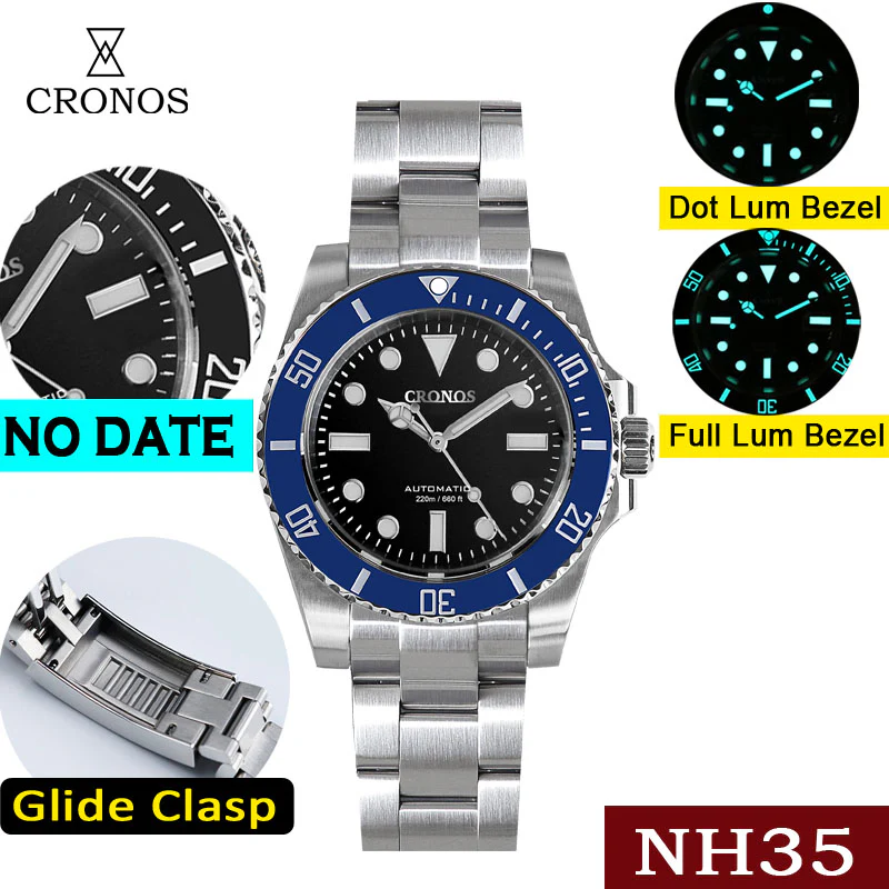 Cronos No Date NH35 Sub Diver Watch L6015 - Image 21