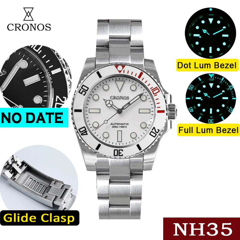 Cronos No Date NH35 Sub Diver Watch L6015 - Image 7