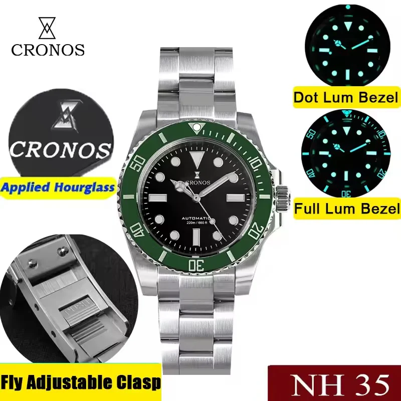 Cronos No Date NH35 Sub Diver Watch L6015 - Image 5