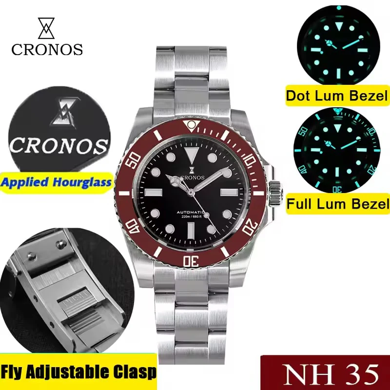 Cronos No Date NH35 Sub Diver Watch L6015 - Image 6
