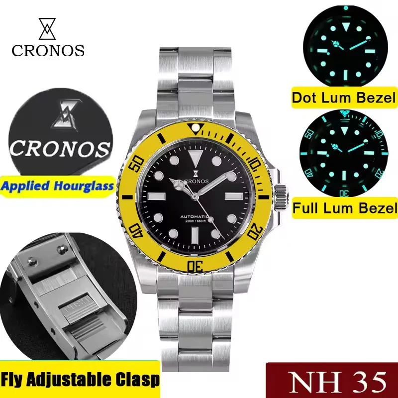 Cronos No Date NH35 Sub Diver Watch L6015 - Image 9