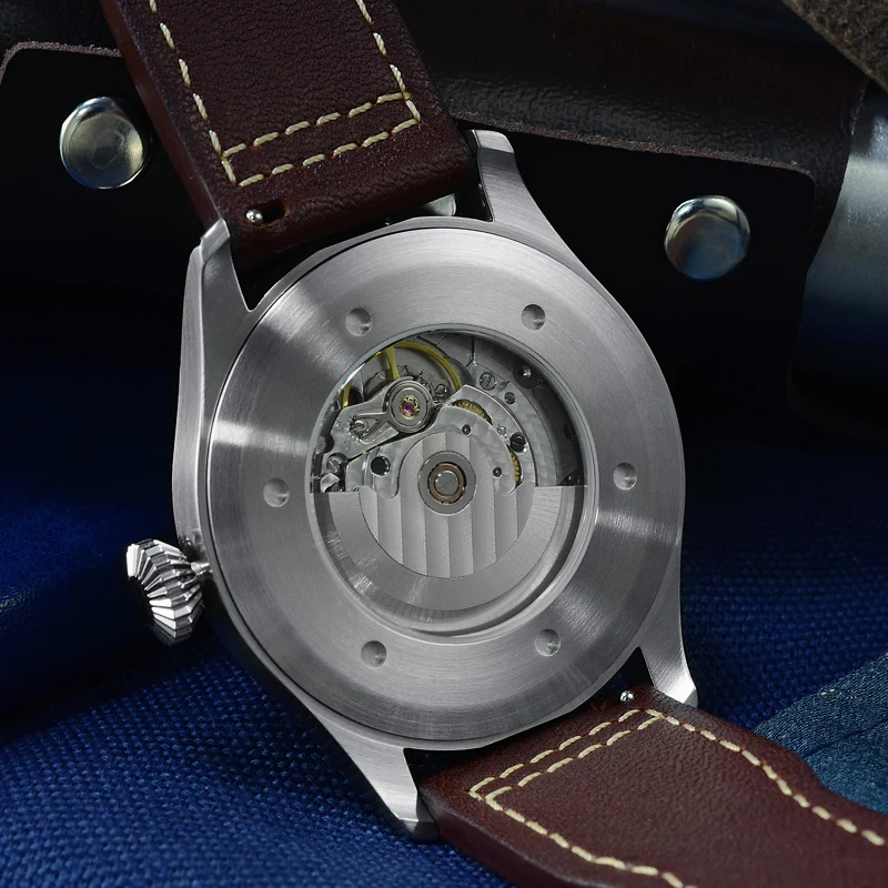 Cronos Pilot Flieger Mechanical  Leather Strap L6001 - Image 5