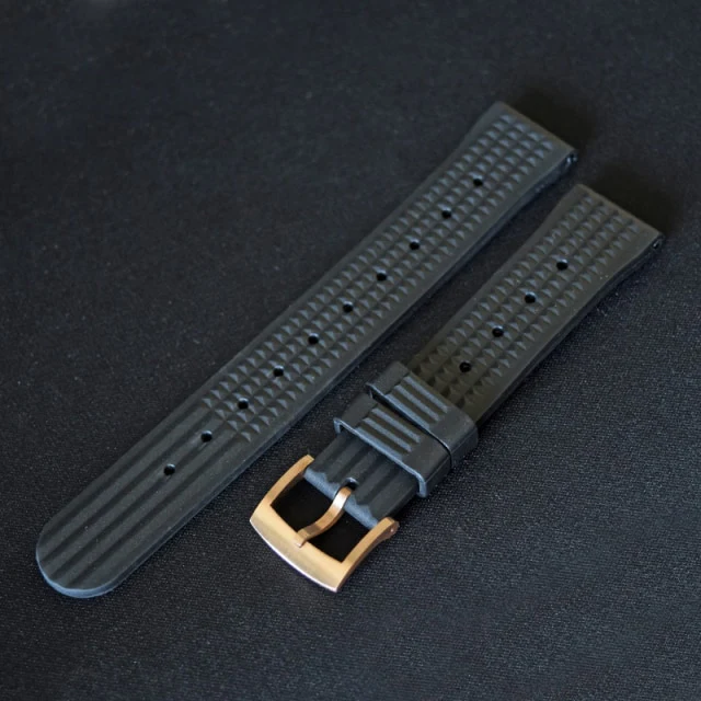 Cronos Watch Parts Rubber Waffle Strap - Image 3