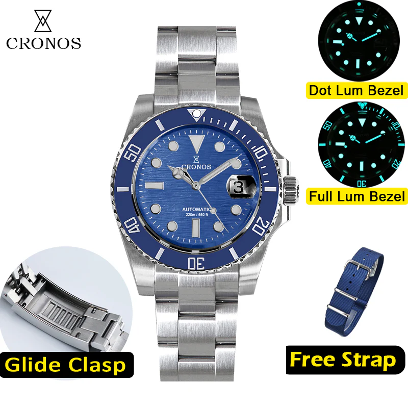 Cronos Sub Diver Luxury Dive Watch L6005 PT5000 movement with Calendar - Image 4