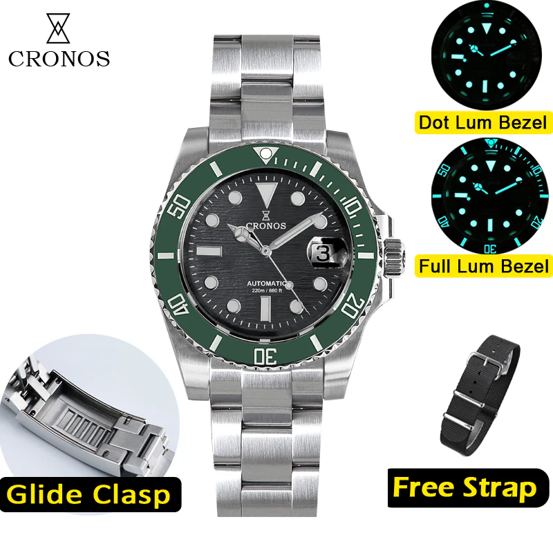 Cronos Sub Diver Luxury Dive Watch L6005 PT5000 movement with Calendar - Image 5