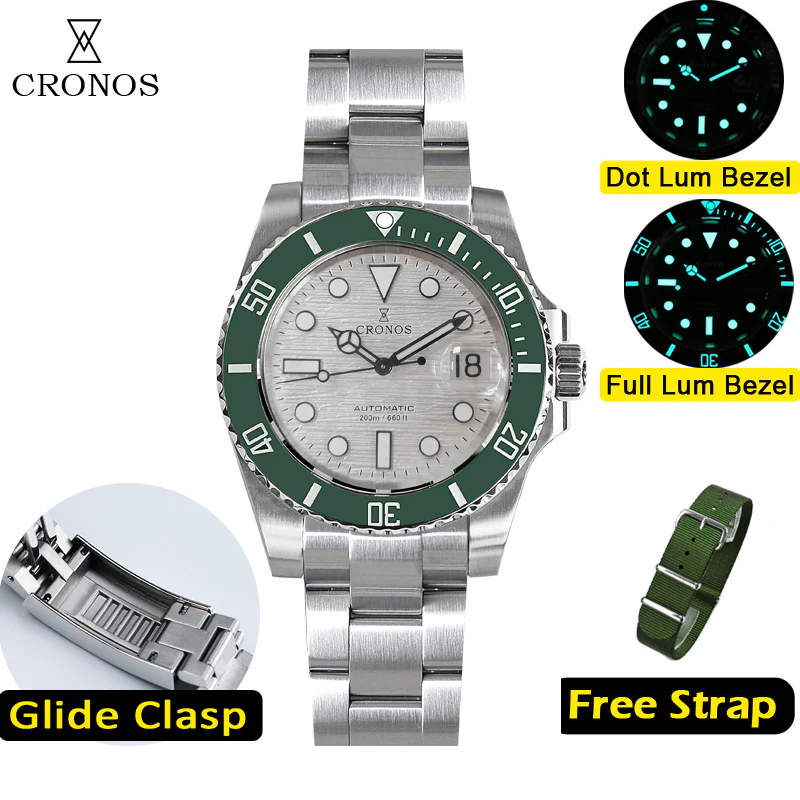 Cronos Sub Diver Luxury Dive Watch L6005 PT5000 movement with Calendar - Image 7