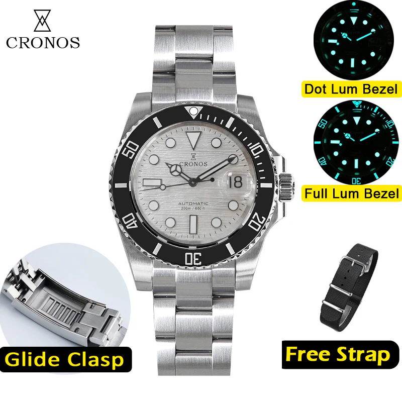 Cronos Sub Diver Luxury Dive Watch L6005 PT5000 movement with Calendar - Image 8