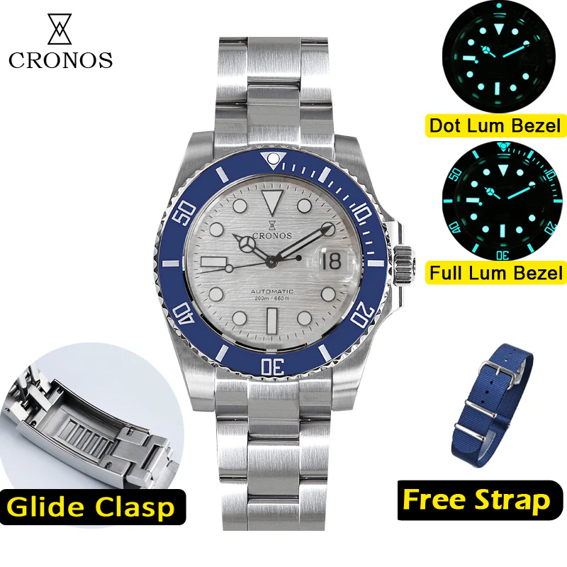 Cronos Sub Diver Luxury Dive Watch L6005 PT5000 movement with Calendar - Image 9