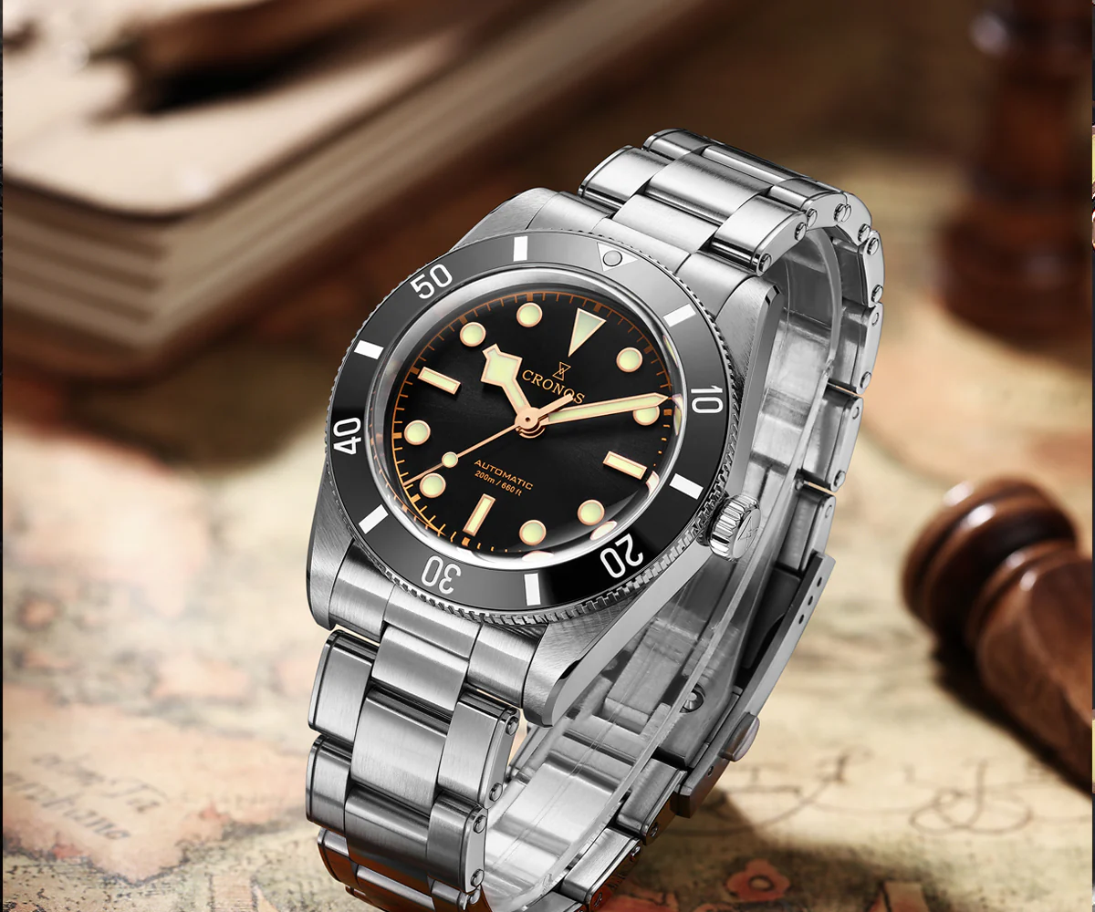 ★EU-Pre-Owned★Cronos 37mm BB54 Vintage Diver Automatic Watches L6033-lid sapphire glass - Image 10