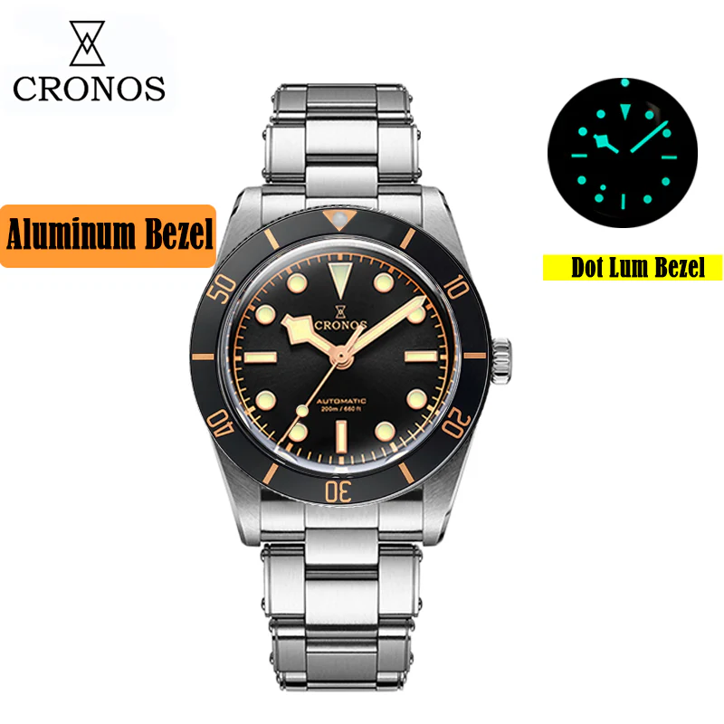 ★EU-Pre-Owned★Cronos 37mm BB54 Vintage Diver Automatic Watches L6033-lid sapphire glass - Image 4