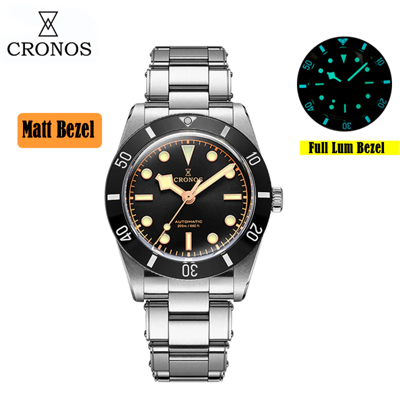 ★EU-Pre-Owned★Cronos 37mm BB54 Vintage Diver Automatic Watches L6033-lid sapphire glass - Image 5