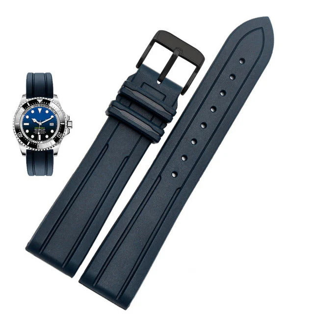 FKM Rubber Waffle Watch Strap - Image 12