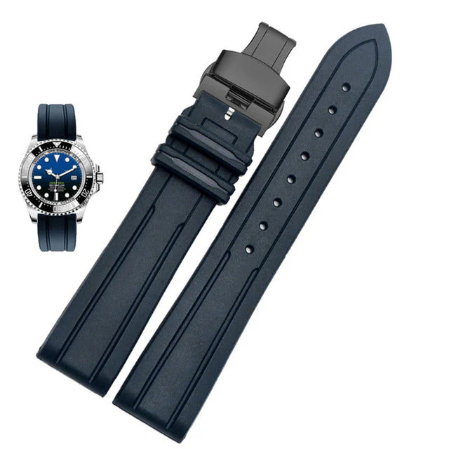 FKM Rubber Waffle Watch Strap - Image 13