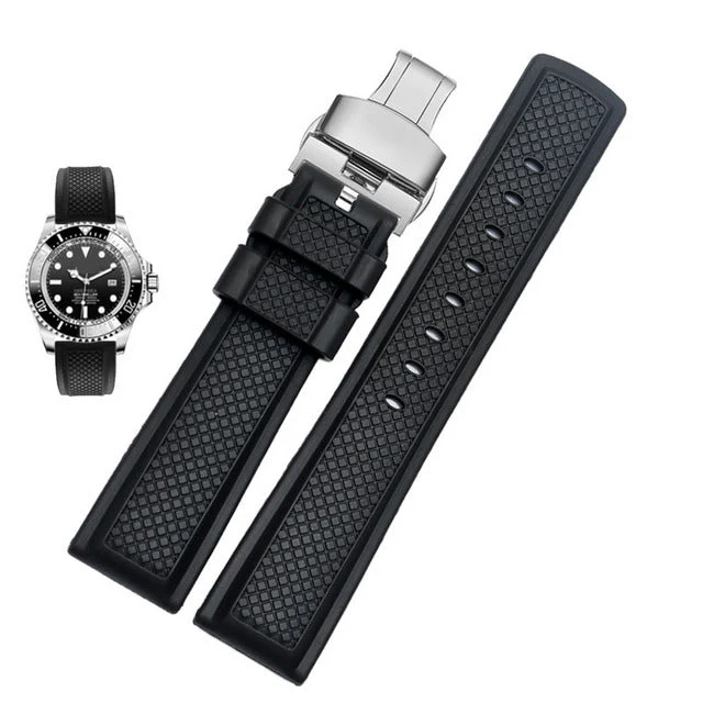 FKM Rubber Waffle Watch Strap - Image 14