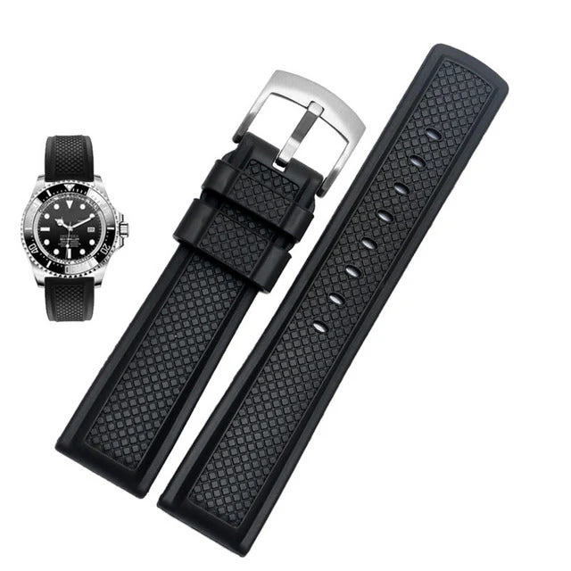 FKM Rubber Waffle Watch Strap - Image 15