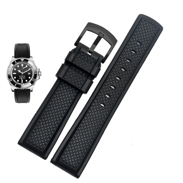 FKM Rubber Waffle Watch Strap - Image 16