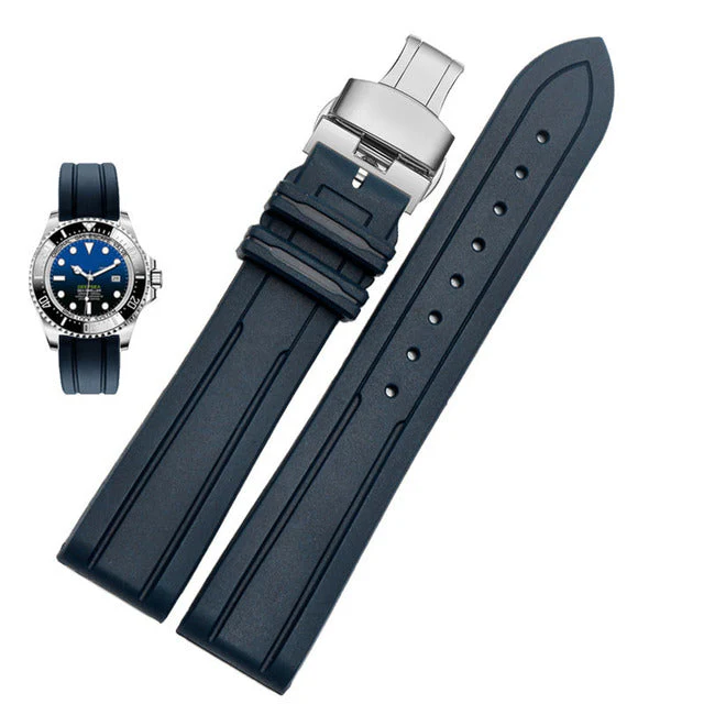 FKM Rubber Waffle Watch Strap - Image 17
