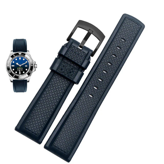 FKM Rubber Waffle Watch Strap - Image 20