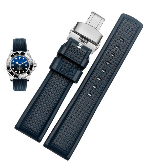 FKM Rubber Waffle Watch Strap - Image 22