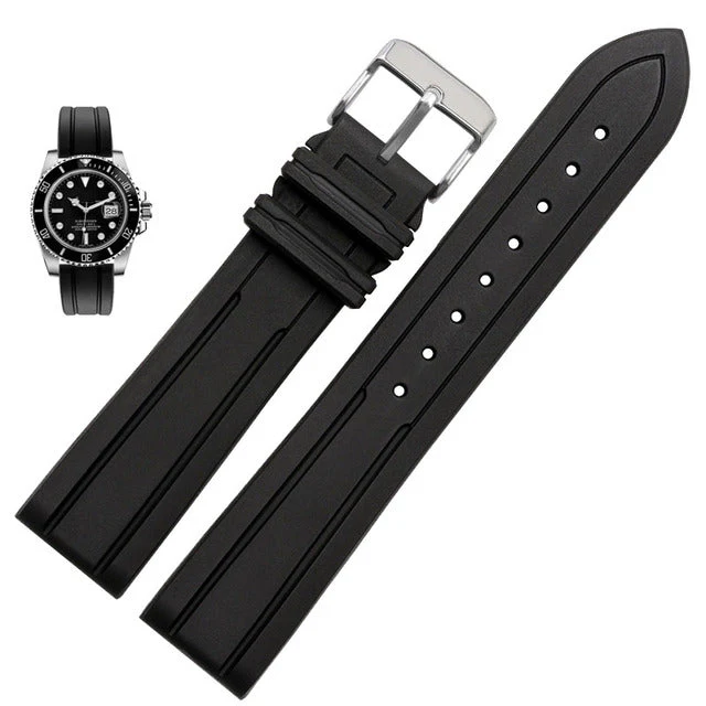 FKM Rubber Waffle Watch Strap - Image 7