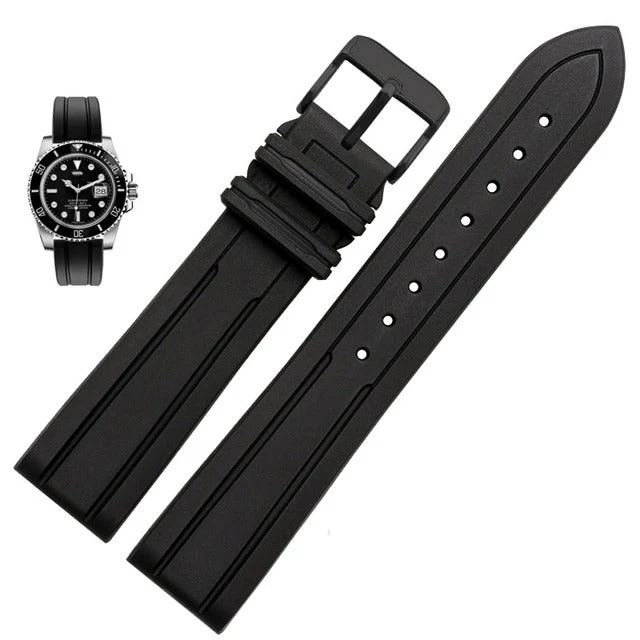 FKM Rubber Waffle Watch Strap - Image 8