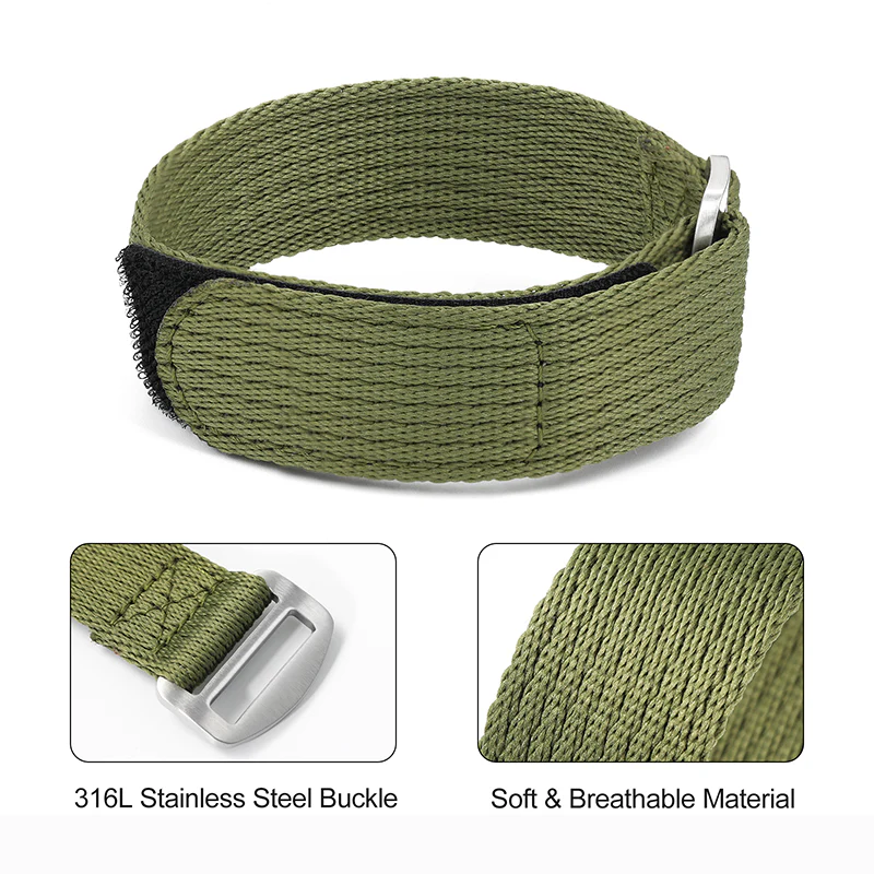 20mm/22mm Soft Nylon Magic Tape Watchband - Image 18