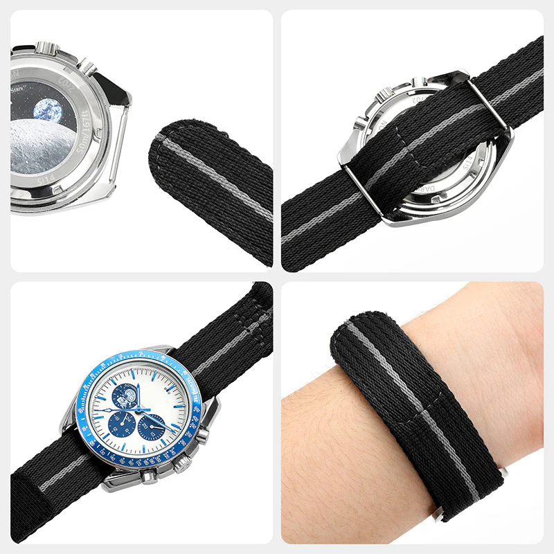 20mm/22mm Soft Nylon Magic Tape Watchband - Image 8