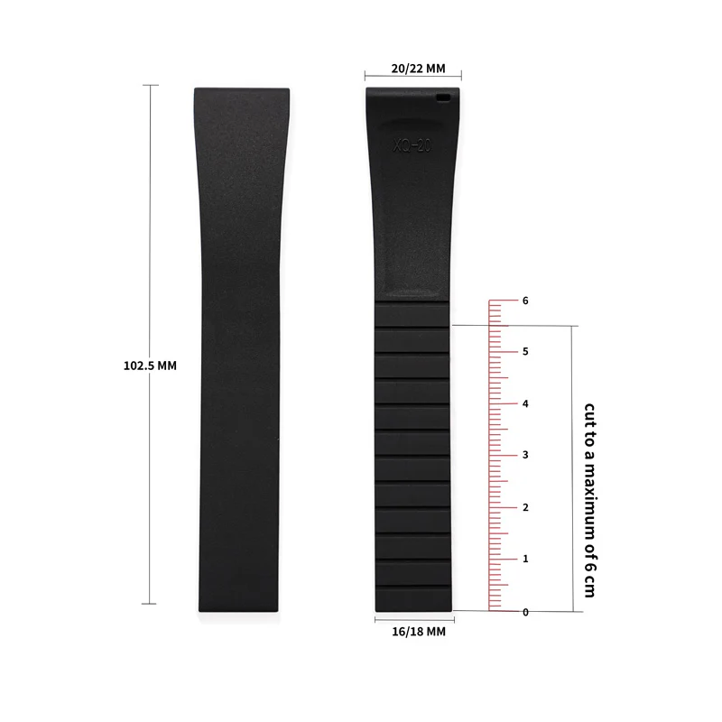 Cut-to-Size FKM Rubber Watch Strap - Image 22