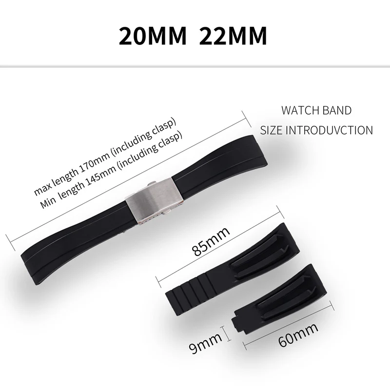 ★New Arrivals★Cut-to-Size TPU Rubber Watch Strap - Image 23